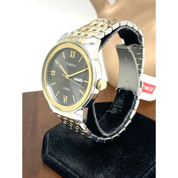 Timex Men's Watch TW2T50500 Quartz Gray Dial Two Tone Stainless Steel 41mm - Picture 2 of 14